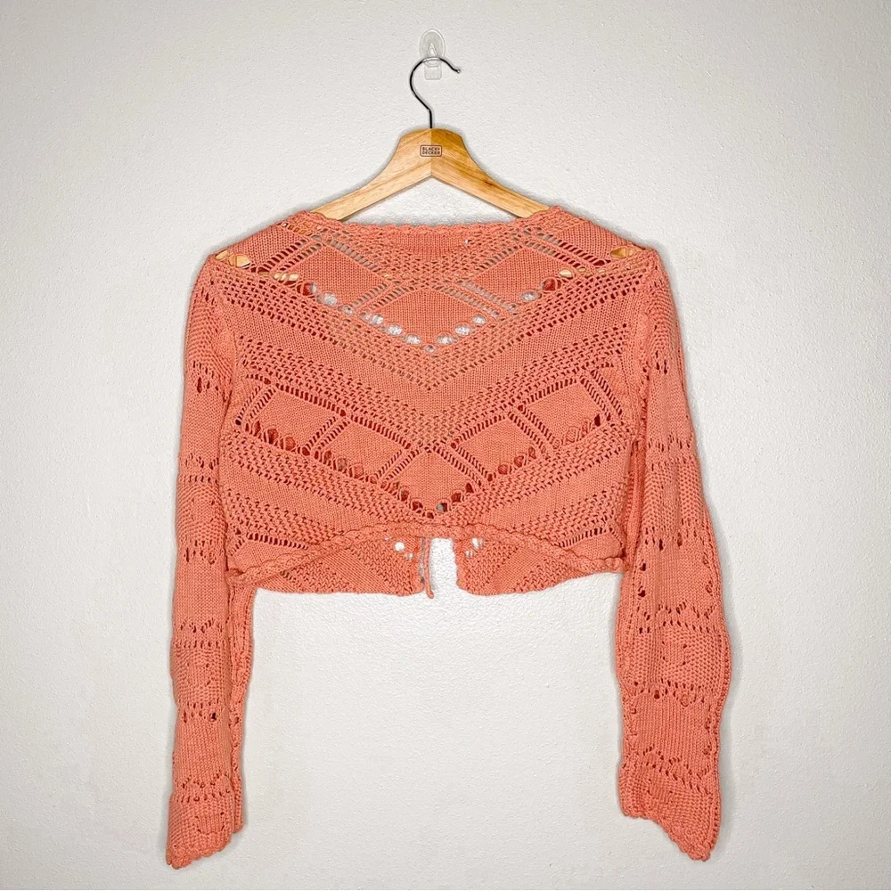 Free People‎ Beach Morgan Fauxchet Cropped Y2K Sweater